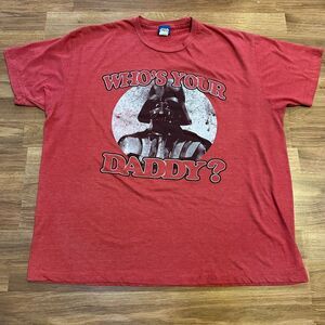 Star Wars Who’s Your Daddy Red Short Sleeve T-Shirt | Men size XL